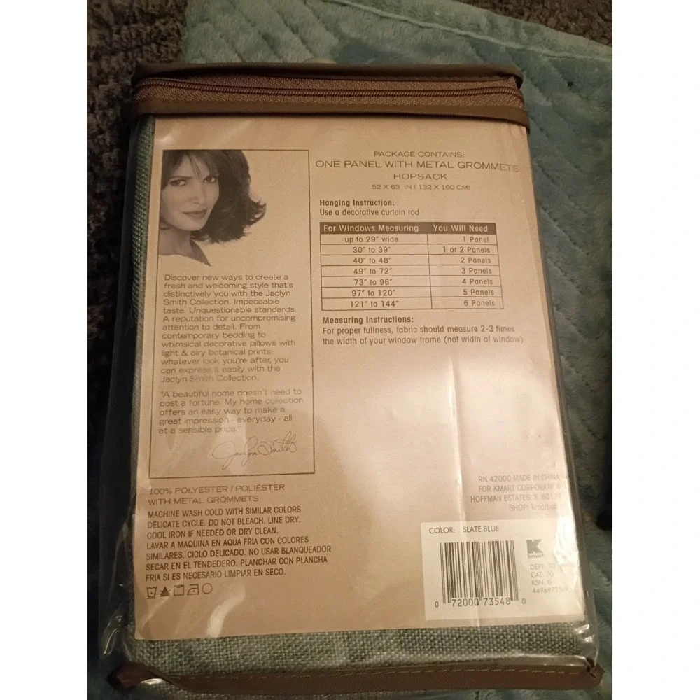 Lot Of Three New Jaclyn Smith 1 Panel With Metal Grommets Hopsack 52x63...